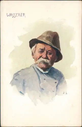 Ansichtskarte Wien Wiener Typen Wasserer Künstlerkarte 1913