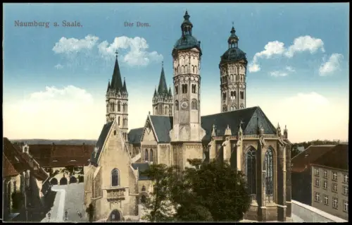 Ansichtskarte Naumburg (Saale) Der Dom - Straßen 1912