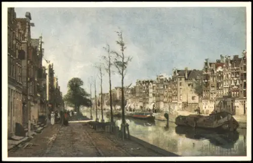 Den Haag Den Haag Holländische Stadtansicht mit Gracht und Häuserzeile 1925