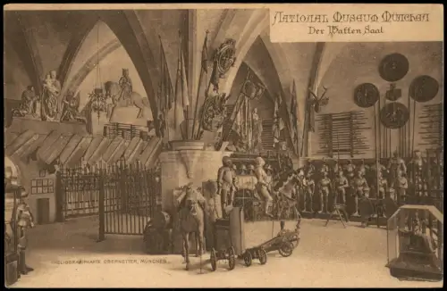Ansichtskarte München Waffensaal im Nationalmuseum 1905
