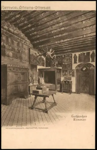 Ansichtskarte München Gothisches Zimmer im Bayerischen Nationalmuseum 1905