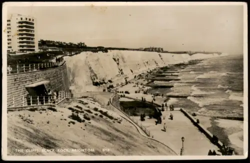 Postcard Brighton The Cliffs, Black Rock, Brighton 1954