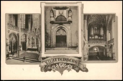 Ansichtskarte Lutherstadt Wittenberg Kirchen Innenansichten 1913
