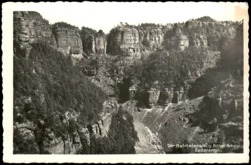 Herrnskretschen Hřensko Gabrielensteig in der Böhmischen Schweiz 1940