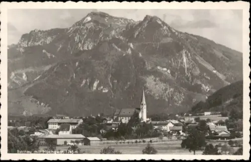 Ansichtskarte Bernau am Chiemsee Ortsansicht Bernau mit Hochgern 1955