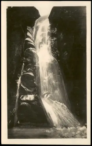 Braunau Broumov Adersbach-Weckelsdorfer Felsenstadt Wasserfall (Waterfall) 1930