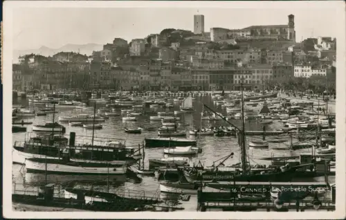 CPA Cannes Panorama-Ansicht, Boots-Hafen 1935