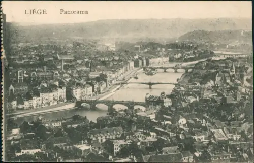 Postkaart Lüttich Luik Lîdje Stadtteilansicht LIÉGE Panorama 1910