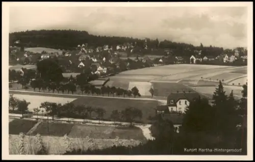 Hintergersdorf-Tharandt Blick über die Felder auf die Stadt 1928