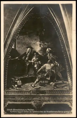 Ansichtskarte Meißen Schloss Albrechtsburg Wandbild Geheimmittel 1928