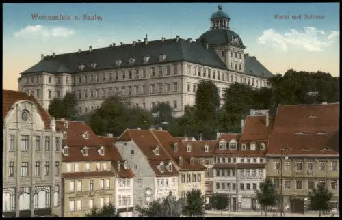 Ansichtskarte Weißenfels Markt und Schloss 1912