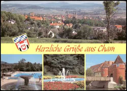 Ansichtskarte Cham (Oberpfalz) Mehrbildkarte Herzliche Grüße aus Cham 1995