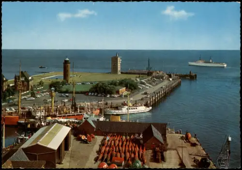 Ansichtskarte Cuxhaven Alte Liebe Blick auf Hafen u. Nordsee 1970