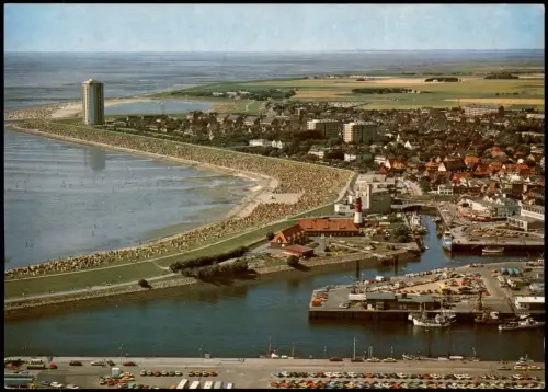 Ansichtskarte Büsum Luftbild Luftaufnahme Nordseeheilbad 1970