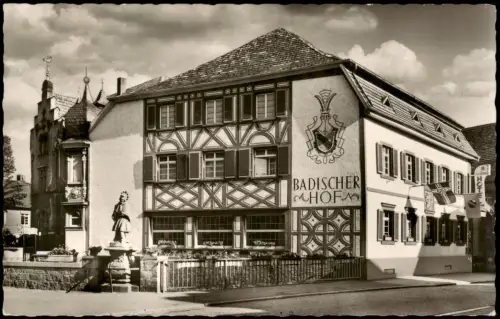 Ansichtskarte Bühl (Baden) Hotel Basdischer Hof - Fotokarte 1964