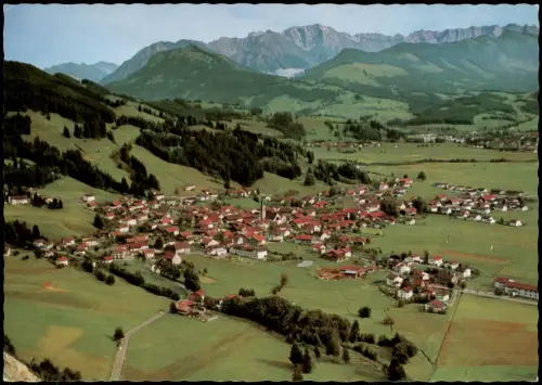Burgberg im Allgäu Luftaufnahme mit Ostrachtaler Daumengruppe 1980