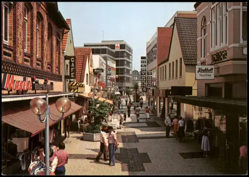 Ansichtskarte Cloppenburg Fußgängerzone Geschäfte Leute beim Shopping 1975