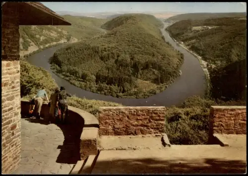 Orscholz-Mettlach Blick zur Saarschleife vom Aussichtspunkt CLOEF 1982