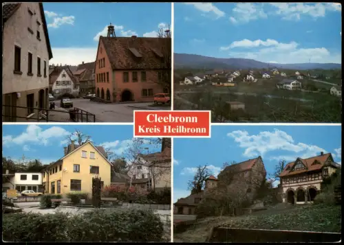 Ansichtskarte Cleebronn Mehrbildkarte mit 4 Ortsansichten 1980