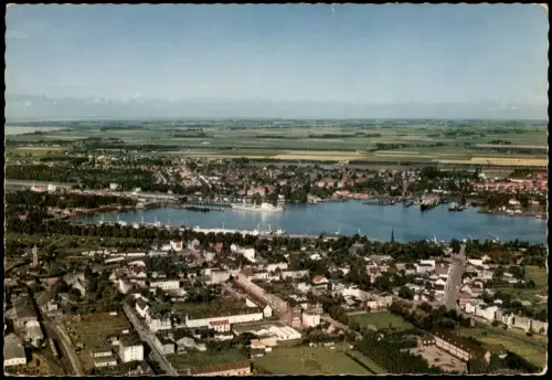 Brunsbüttel Brunsbüttelkoog Luftaufnahme mit Hafen und Nord-Ostsee-Kanal 1969