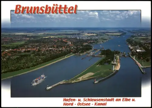 Brunsbüttel Brunsbüttelkoog Luftbild Hafen- u. Schleusenstadt an Elbe 2010