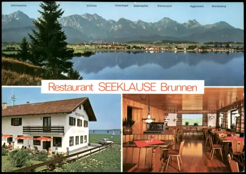 .Bayern Bayern Restaurant SEEKLAUSE Brunnen (Mehrbildkarte) 1980