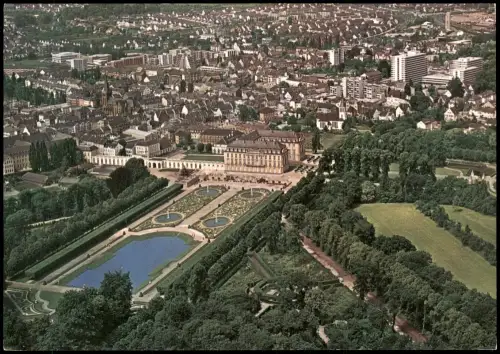Ansichtskarte Brühl Luftbild Gesamtansicht v. Flugzeug aus 1975