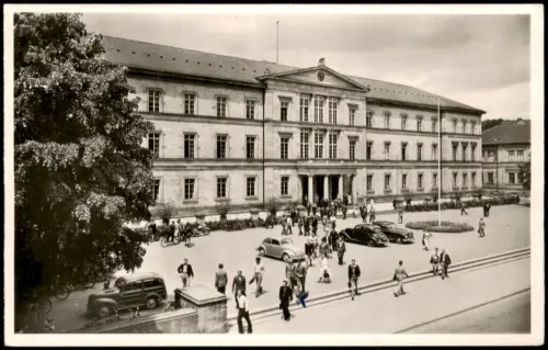 Ansichtskarte Tübingen Partie an der Universität - VW Käfer 1953