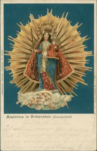 Birkenstein-Fischbachau Madonna in Birkenstein Gnadenbild Künstlerkarte 1911