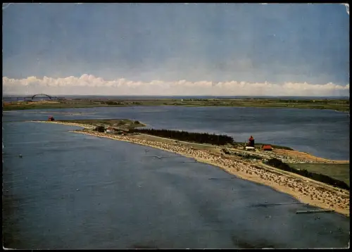Burg auf Fehmarn Ostseebad Luftbild Burgtiefe, Südstrand Ansichtskarte 1962