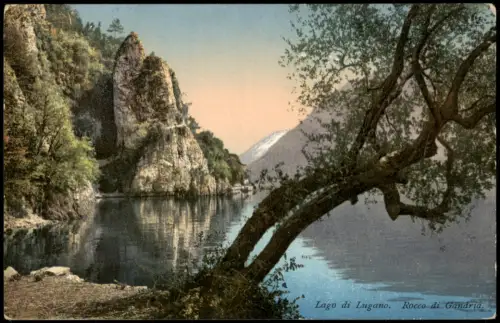 Ansichtskarte Gandria-Lugano Lago di Lugano, Rocco di Gandria 1910
