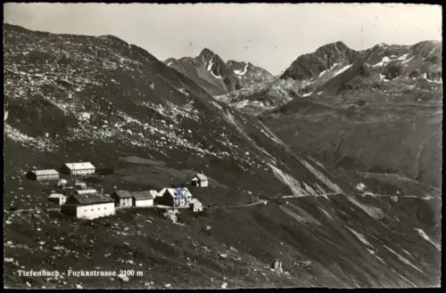 Ansichtskarte Realp Siedlung Tiefenbach an der Furkastrasse 1961