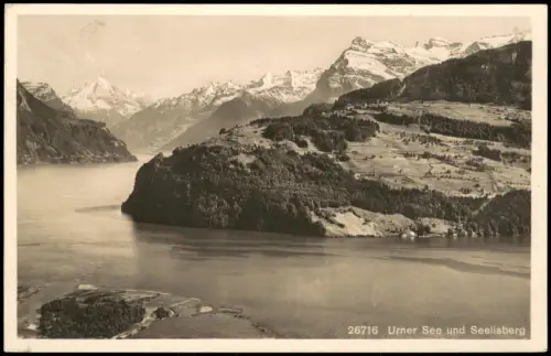 Ansichtskarte Seelisberg Urner See und Seelisberg 1927
