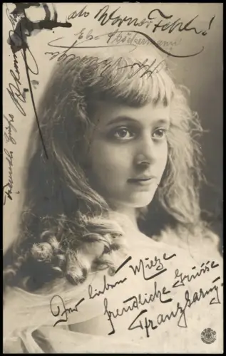 Ansichtskarte  Porträt eines jungen Mädchens 1904