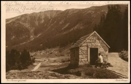 Petzer Pec pod Sněžkou Kapelle im Riesengrund (Obří důl) 1925