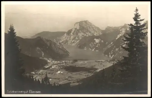 Ansichtskarte Ebensee Panorama von Ebensee mit Traunsee 1927