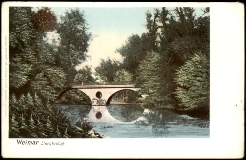 Ansichtskarte Weimar Sternbrücke über die Ilm 1905