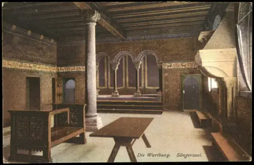 Ansichtskarte Eisenach Sängersaal der Wartburg 1930