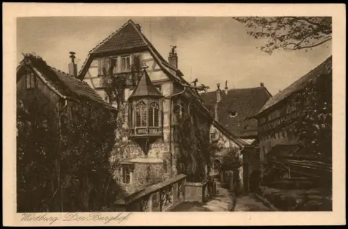 Ansichtskarte Eisenach Wartburg: Der Burghof 1915