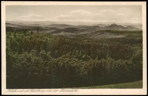 Ansichtskarte Eisenach Blick auf die Wartburg von der Marienhöhe 1925