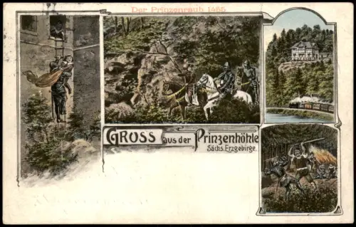 Hartenstein (Sachsen) Sächsischer Prinzenraub 1455 & Prinzenhöhle 1912