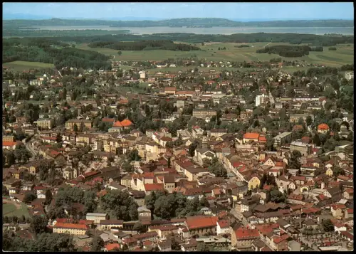 Ansichtskarte Traunstein Luftbild Luftaufnahme Totale vom Flugzeug aus 1980