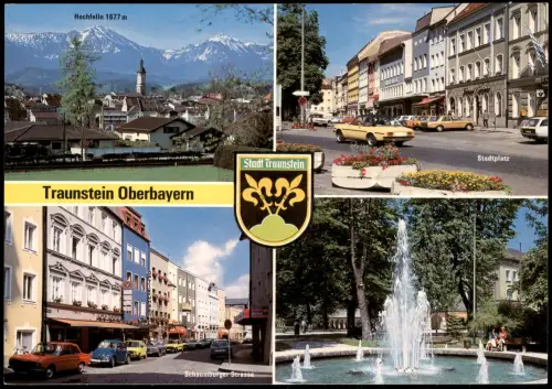Traunstein Mehrbildkarte u.a. Stadtplatz Schaumburger Strasse 1980