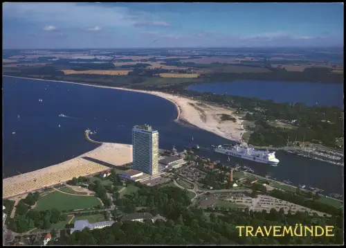 Ansichtskarte Travemünde-Lübeck Luftbild Luftaufnahme Ostsee 2000
