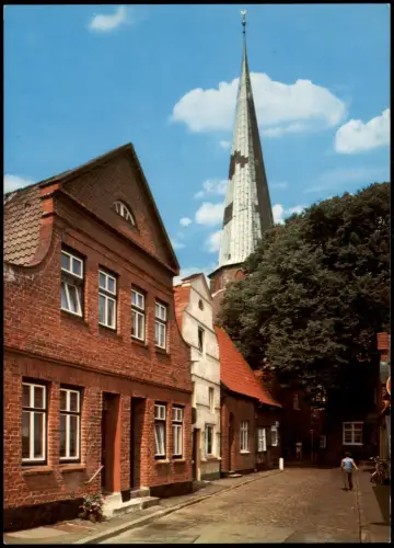 Ansichtskarte Travemünde-Lübeck Alte Häuser in der Jahrmarktstraße 1970
