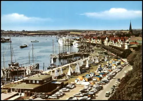 Travemünde-Lübeck Panorama-Ansicht Hafen zur Travemünder Woche 1970