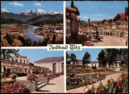 Bad Tölz Mehrbildkarte mit Wandelhalle und Kuranlagen der Jodquellen AG 1967