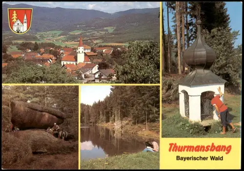 Ansichtskarte Thurmansbang Mehrbildkarte mit 4 Ortsansichten 1980