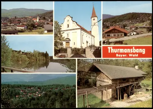 Ansichtskarte Thurmansbang Mehrbildkarte mit 6 Ortsansichten 1980