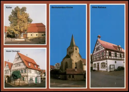 Tamm Mehrbild-AK Hotel Ochsen Kelter Bartholomäus Kirche Altes Rathaus 1980